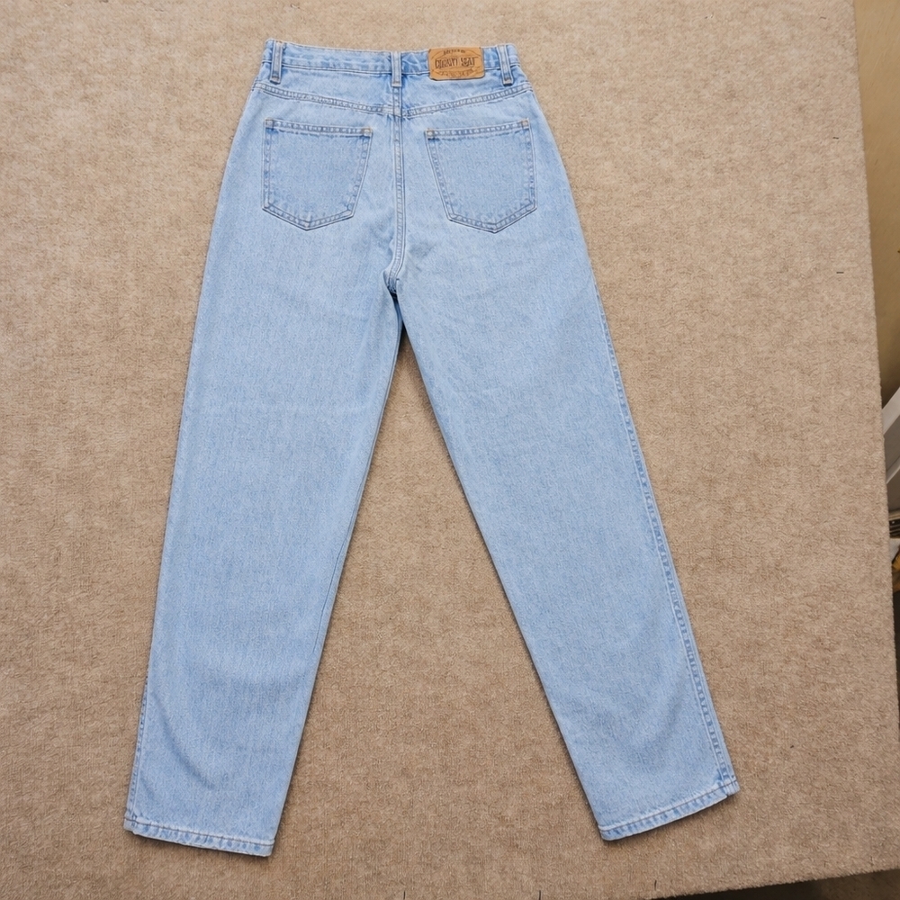 Vintage County Seat High Rise Relaxed Mom Jeans 5/6S Light Wash Y2K Baggy USA - Picture 2 of 6